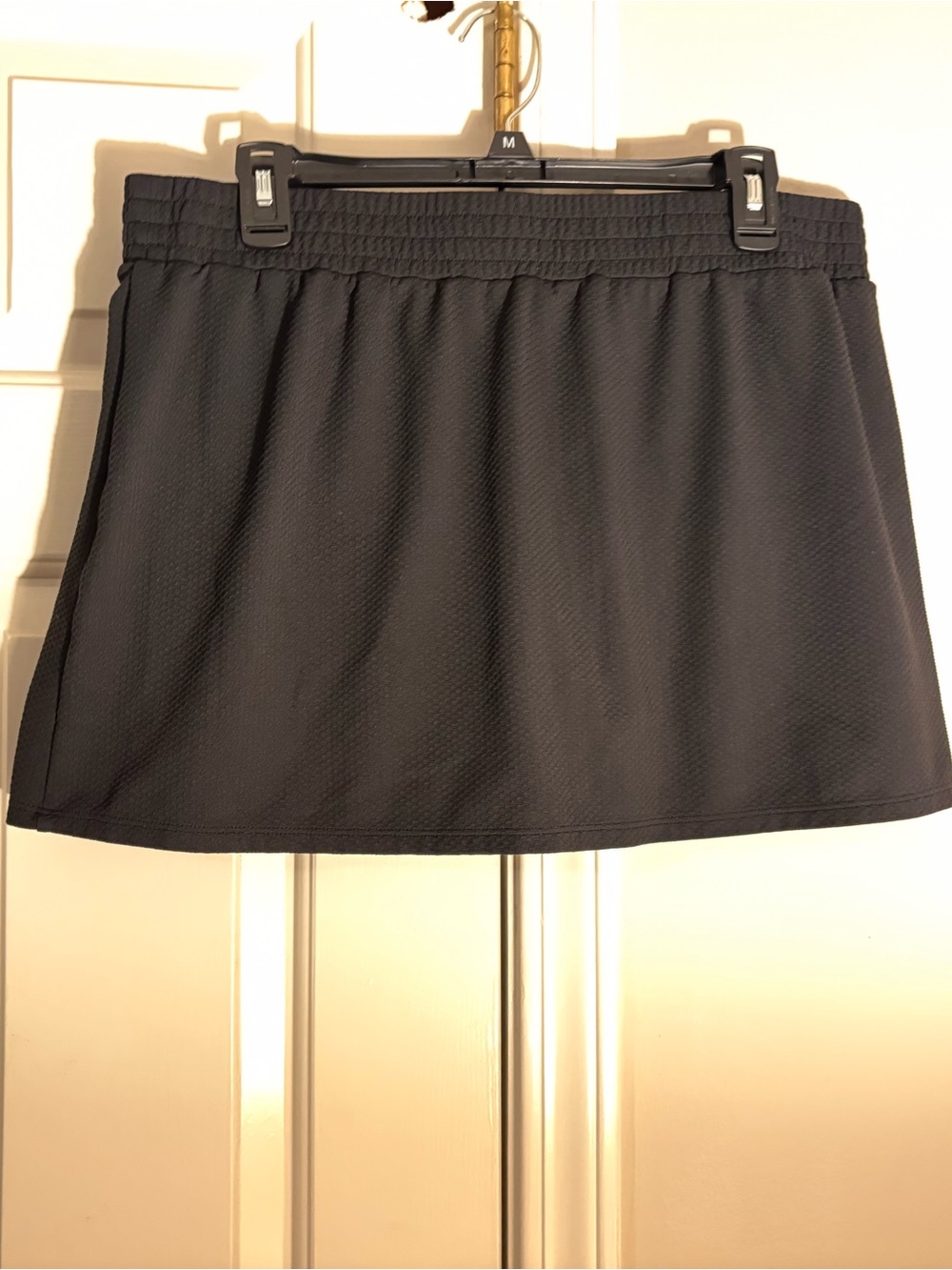 Athletic Works Black Mini Skirt with Elastic Waist